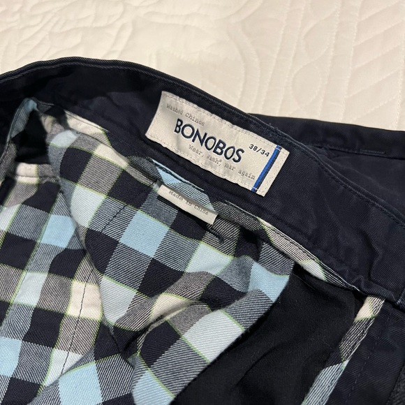 Mens Bonobos Navy Blue Khakis 38 x 34 - Picture 4 of 5